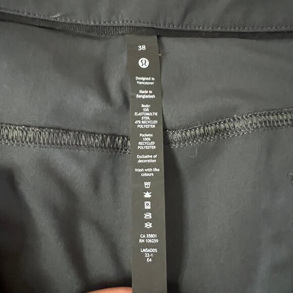 Lululemon ABC Slim Fit Pants Men’s Size 38 Dark Gray Elastomultiester Blend - Picture 7 of 9